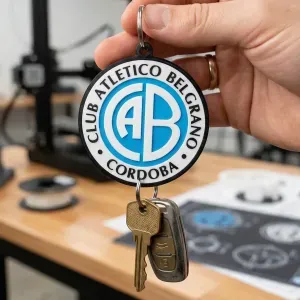 Argentine Football Keychain - Belgrano de Cordoba