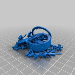 destroyed doomwheel - skaven - terrain