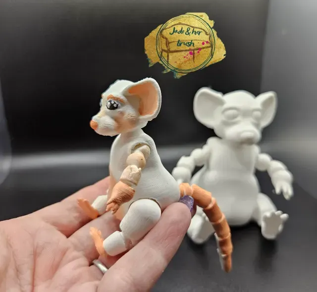 Mini flexi pets, Forest the Rat ball jointed toy — Фото 4 из 9