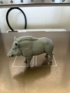 Realistic Wild Boar-Detailed 3D Print Figure