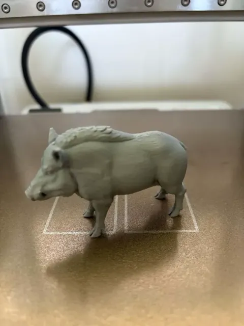 Realistic Wild Boar-Detailed 3D Print Figure