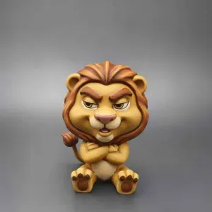 Sassy Lion Cub – Cute Attitude Figurine (3D Print Ready)