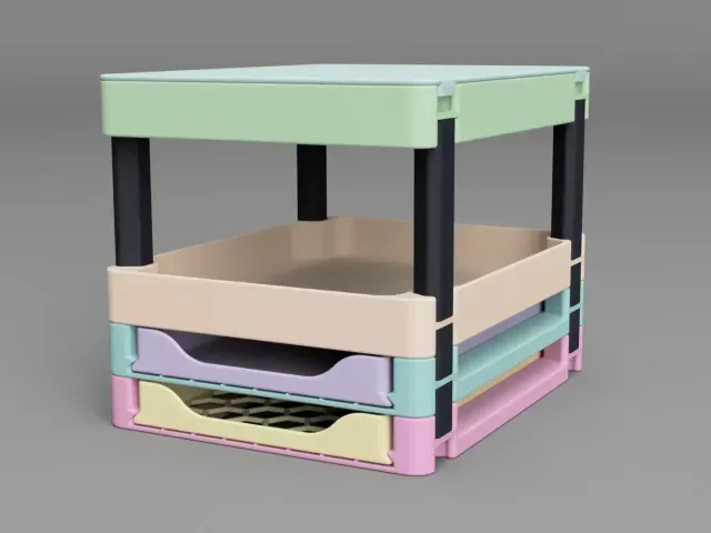 Versatile Stackable Storage Box System (200×250×H30) — Фото 4 из 9