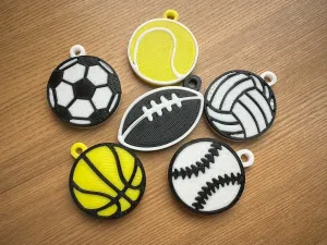 Sport game balls keychains