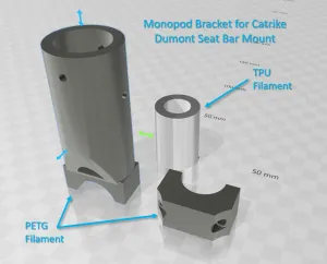Catrike Camera Mount System Using a Monopod