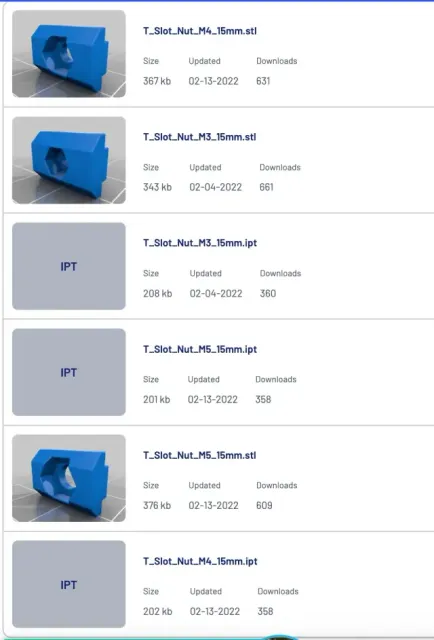 M3 / M4 / M5 Europeen Style T-nut for 2020 Extrusions — Image 7 of 9