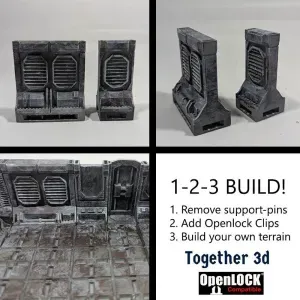 Sci fi tiles - raster wall
