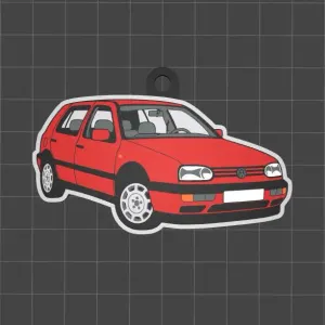 🚗 Volkswagen Golf MK3 – Llavero STL multicolor