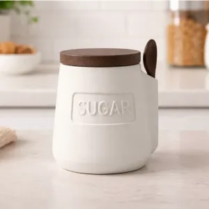 Sugar Jar with a Spoon – Minimalist Kitchen Container