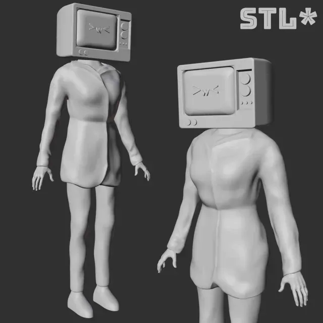 TV WOMAN FROM SKIBIDI TOILET | 3D FAN ART — Фото 4 из 5