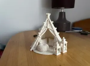 Boho Teepee Tent Diorama Scale 1:12