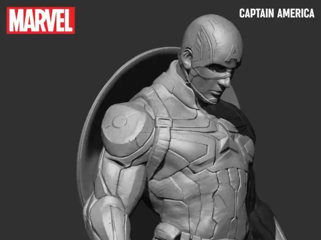 Captain America 3D Print Model — Image 2 of 9
