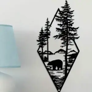 Nature bear landscape on the wall