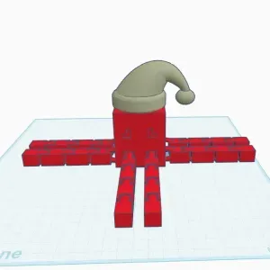 Minecraft Christmas flexi squid