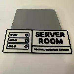 Server Room Sign