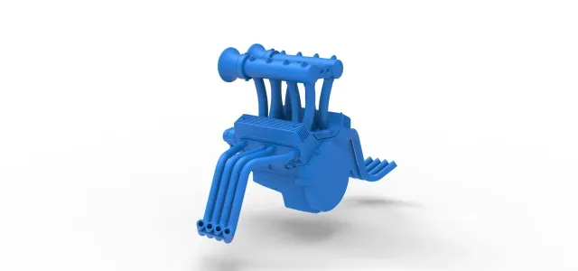Engine V8 for vintage dragster Version 11 Scale 1:25 — Фото 5 из 9