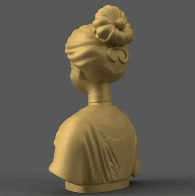 Elegant Lady Bust Statue – 3D Model STL for Decoration — Image 5 of 9
