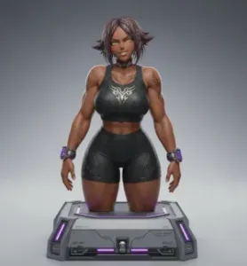 Yoruichi Shihouin manga y anime Bleach Model 3D