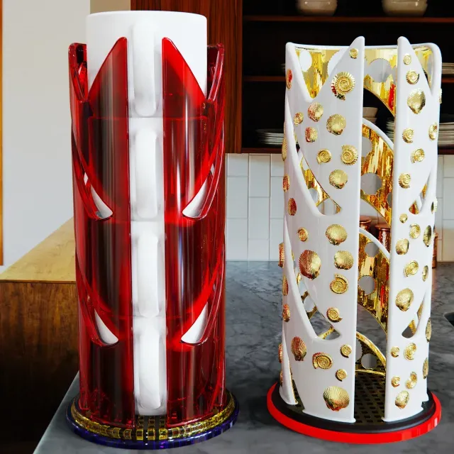 Coffee & Tea Cup & Mug Stacker Universal Fit 4 Elegant Models — Image 6 of 9