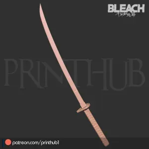 Bleach Kaname Tosen Suzumushi Zanpakuto STL Cosplay Sword