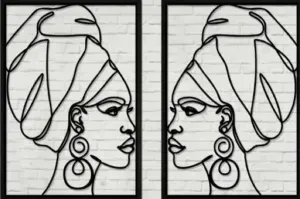 girl african wall art.