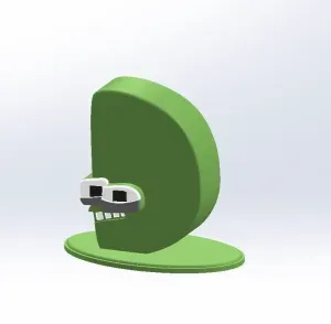 Letter D from alphabet lore & D with base
