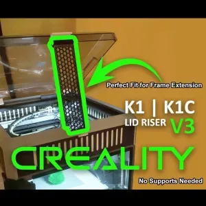 Top Lid Support Add-on for Creality K1/K1C/K1SE Lid Riser V3
