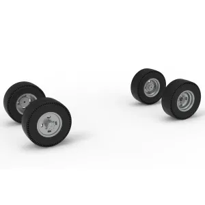Wheel Set for Vintage AWD Dragster Scale 1:25