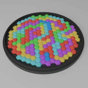 Hex Puzzle Box - Circle