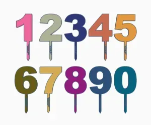 Number cake topper/cupcake topper