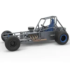 Vintage Dirt Modified stock car Base Version 5 Scale 1:25