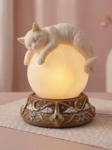 Sleeping Cat Moon Lamp
