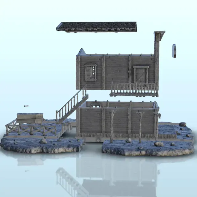 Funeral Home with Workshop - Western Old West Terrain Scenery — Image 4 of 9