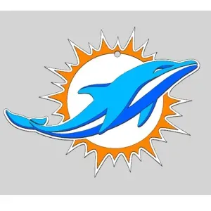 Miami Dolphins. Designed in layers to enable color printing.
