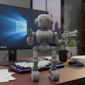 tracked robot with guns