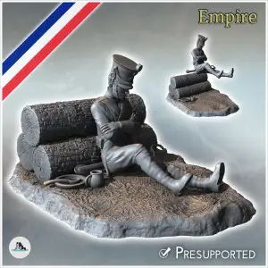 Sleeping french napoleonic soldier 10 - miniatures warhammer