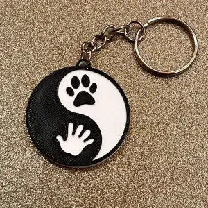 Keychain Yin - Yang Dog Love