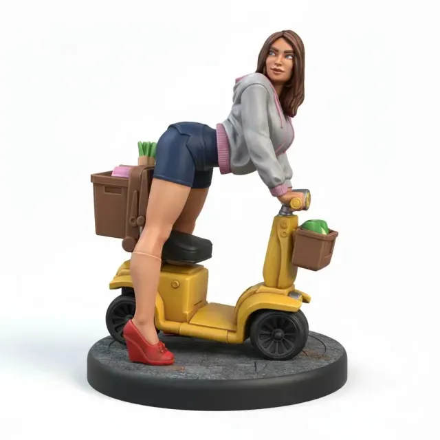 Girl on a scooter
