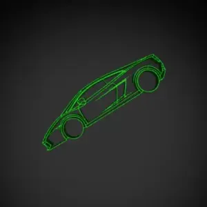 Lamborghini Gallardo 2005 Silhouette Wall Art