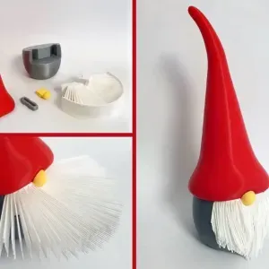 Christmas gnome with moldable beard