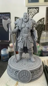 Barbarian Bear Clan Warrior with Axe