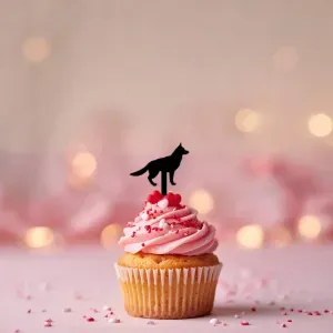 German Shepherd Cupcake Topper