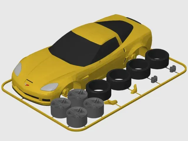 Chevrolet Corvette Z06 (C6) Kit Card (1:24 scale) — Фото 6 из 9