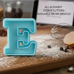 letra e cookie cutter