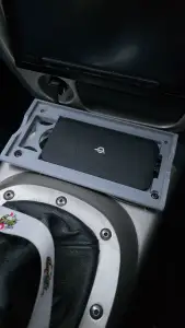 Phone holder with wireless charger