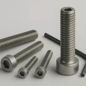Bolt M3x0.5, M4x0,7 (Length 5–30 mm, 6-40 mm) with Hex Socke