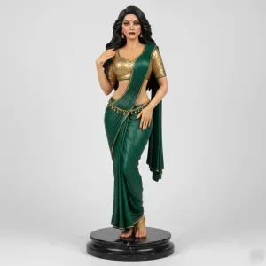 Emerald Sari Enchantress – Indian Glam Collection