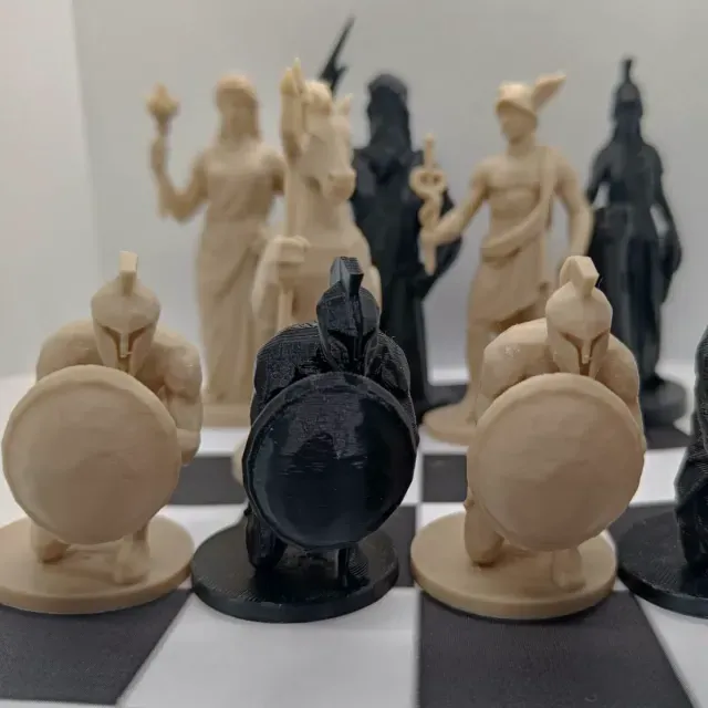 Greek Mythology Chess Set – Gods & Myths in 3D
