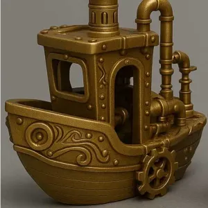 Steampunk Themed Benchy Tug Boat