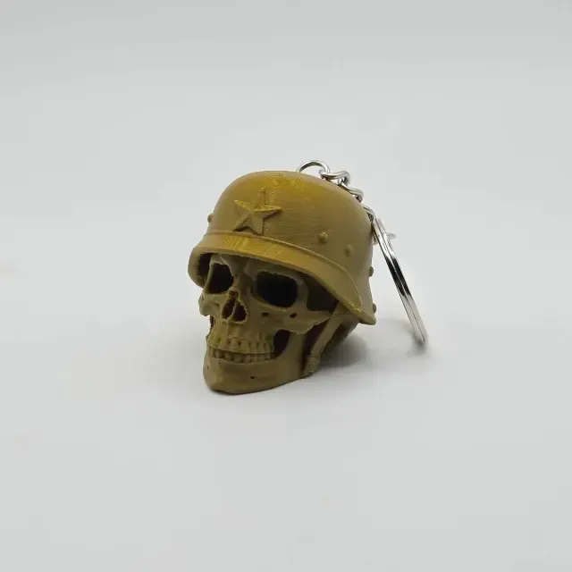 Retro Soldier Skull Keychain (Remix)